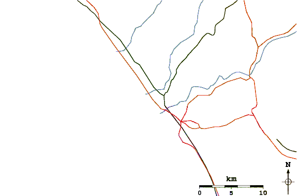 Roads and rivers around Carlsbad City Beach