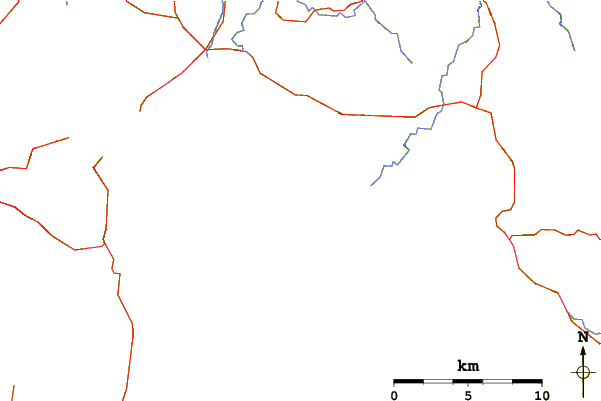 Roads and rivers around Carlton Rivermouth