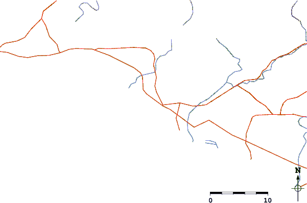Roads and rivers around Carrizalillo