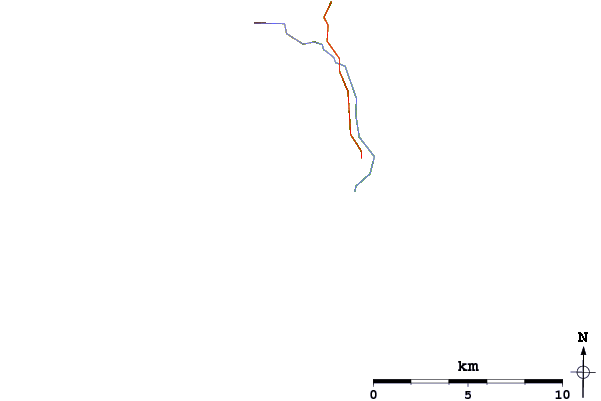 Roads and rivers around Carskiey Bay