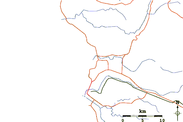 Roads and rivers around Cartagena