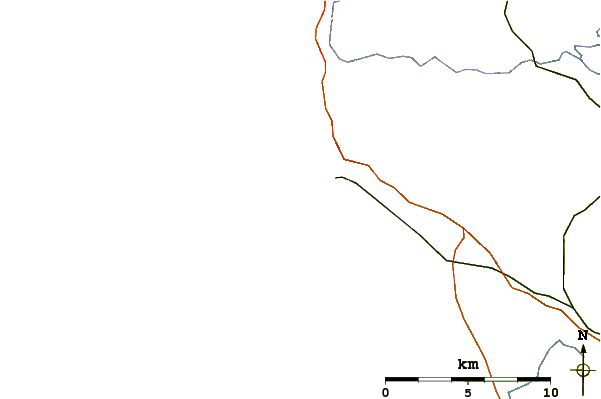 Roads and rivers around Carteret