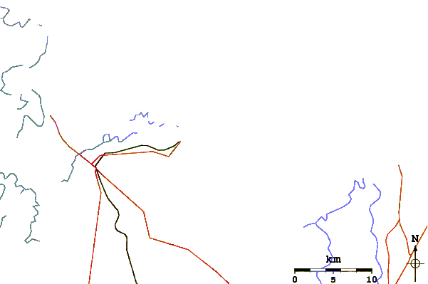 Roads and rivers around Casa Verde
