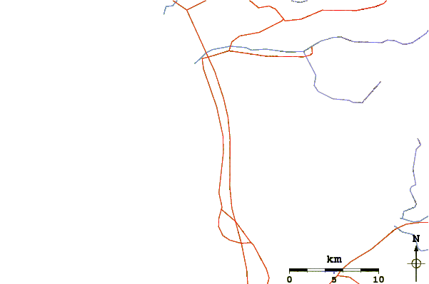 Roads and rivers around Casas