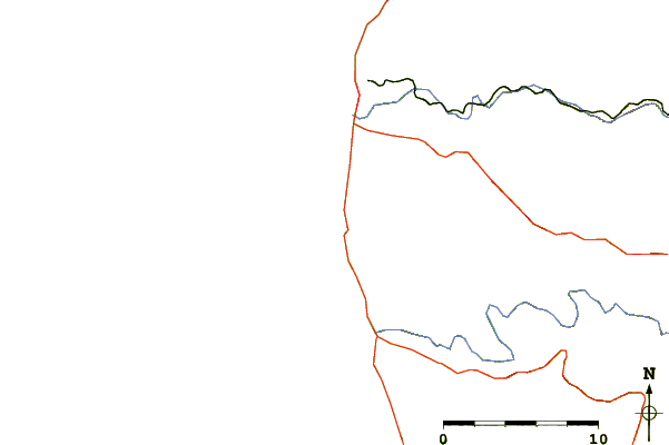 Roads and rivers around Caspar Creek