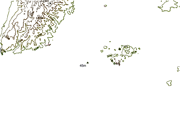 Shoreline around Cat Bay
