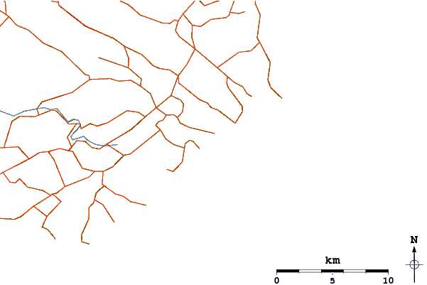 Roads and rivers around Catlins River Mouth