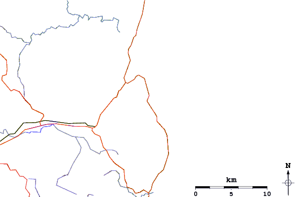 Roads and rivers around Cattle Grid