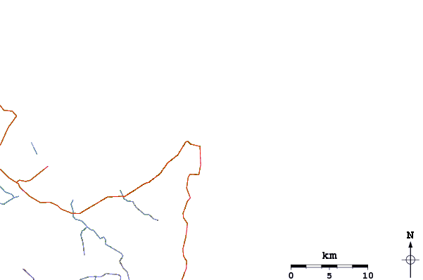 Roads and rivers around Cauit Point