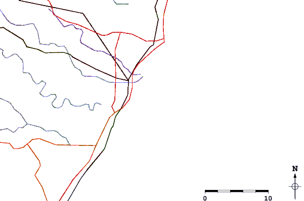 Roads and rivers around Cave Rock