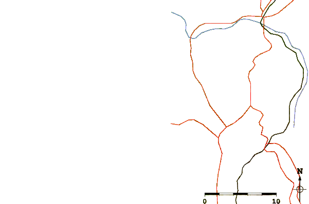 Roads and rivers around Cave