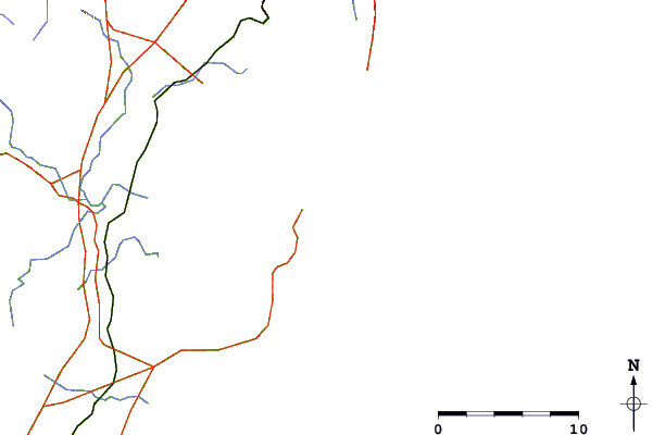 Roads and rivers around Caves Beach