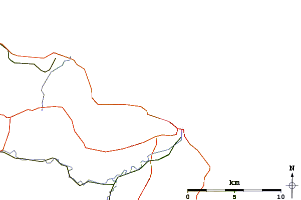 Roads and rivers around Caves (Sandsend)