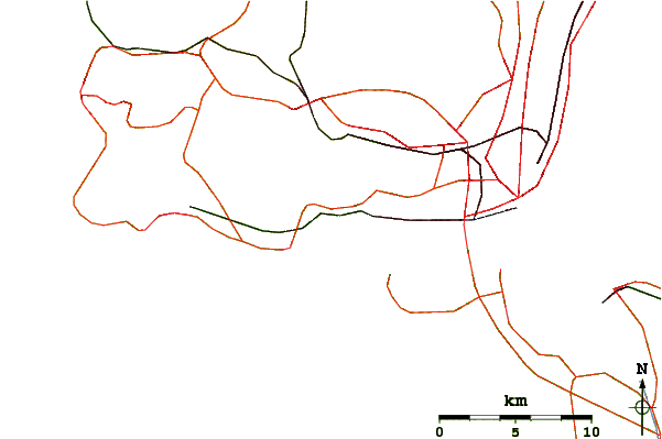 Roads and rivers around Caxias