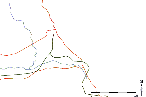 Roads and rivers around Cayton Bay Bunkers