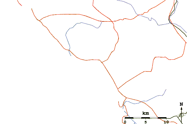 Roads and rivers around Cayucos Pier