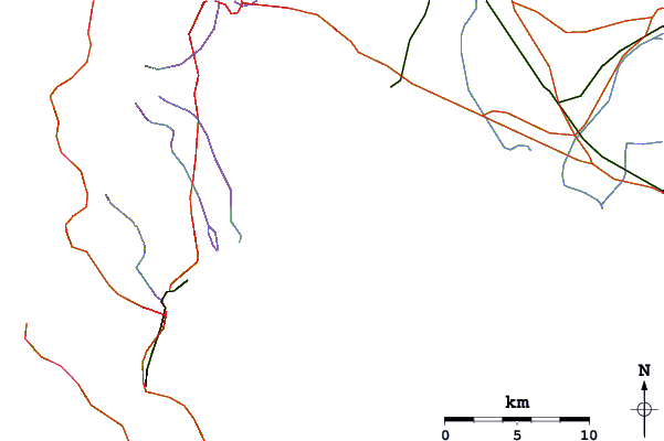 Roads and rivers around Cemetery
