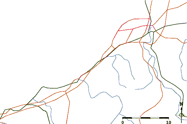 Roads and rivers around Guethary - Cenitz