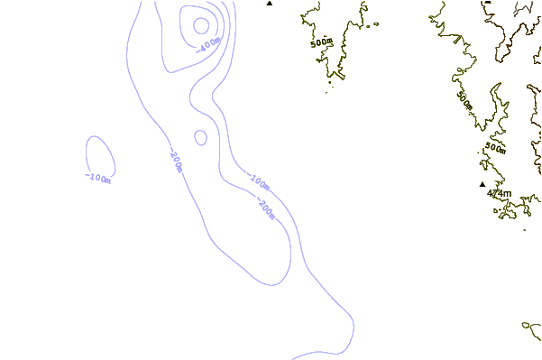 Shoreline around Cerro Azul