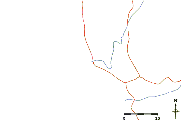 Roads and rivers around Cerro Azul