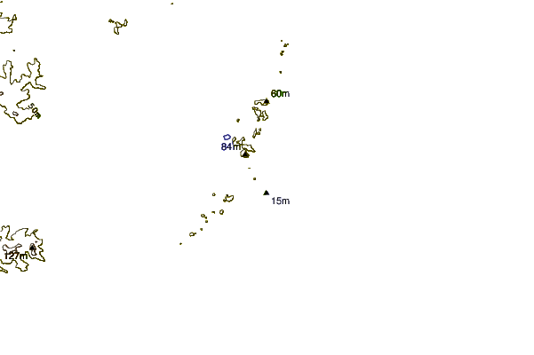 Shoreline around Cerro Chato