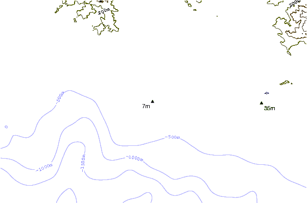 Shoreline around Cerro Hermoso