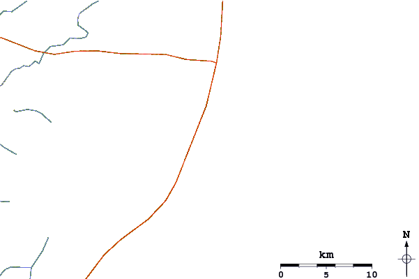 Roads and rivers around Cerro Verde