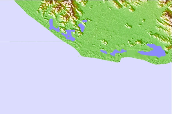 Surf spots located close to Chacahua