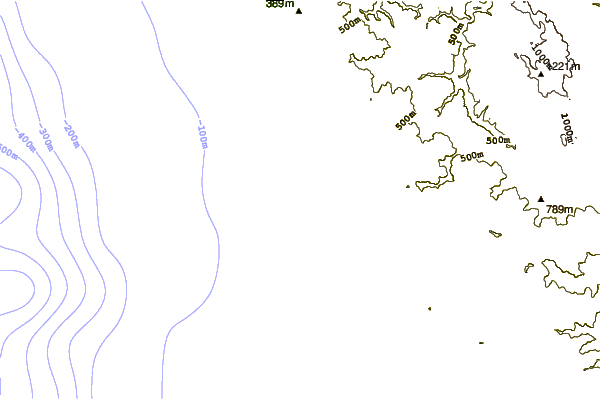 Shoreline around Chadbourne Gulch