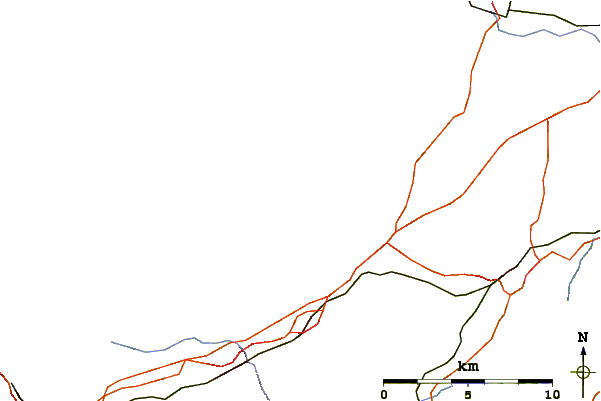 Roads and rivers around Chapel Porth