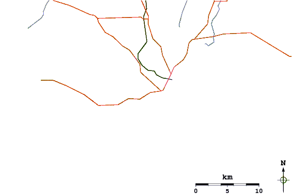 Roads and rivers around Chapmans Point