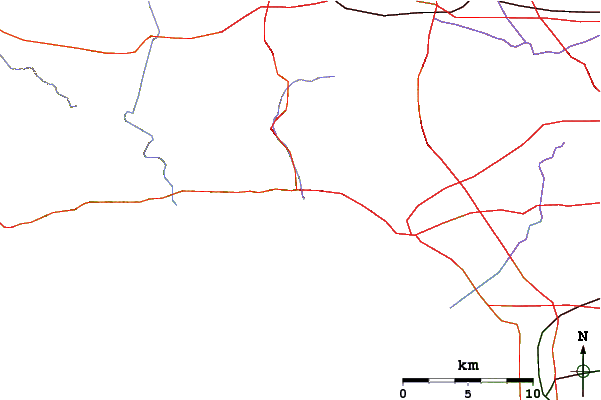 Roads and rivers around Chart House Rights
