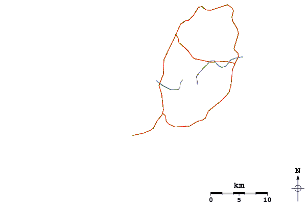 Roads and rivers around Cherry Hill