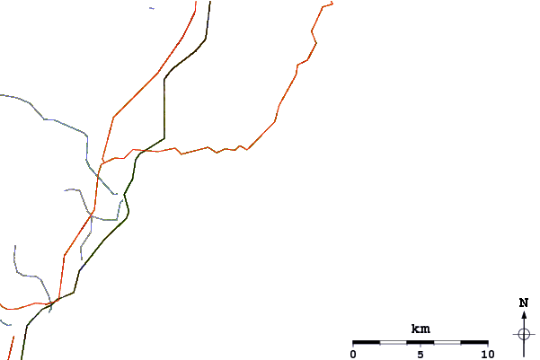 Roads and rivers around Cherry Hill