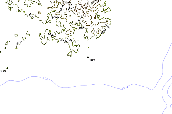 Shoreline around Chia