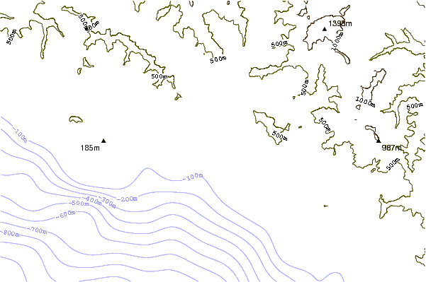 Shoreline around Chiavari Entella
