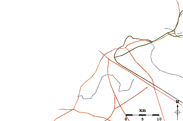 Roads and rivers around Chicala