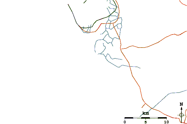 Roads and rivers around Chiclana de la Frontera