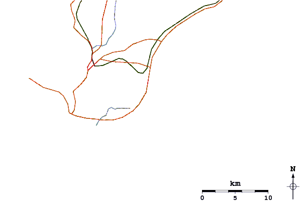 Roads and rivers around Chikura