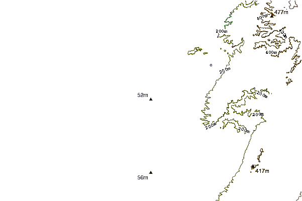 Shoreline around Christies Reef