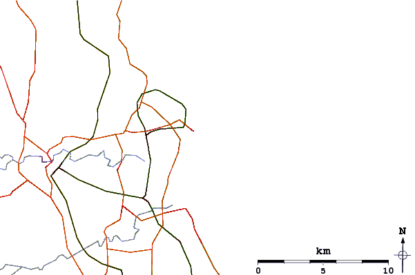Roads and rivers around Church Point-Newbiggin