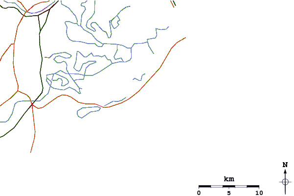 Roads and rivers around Cigana