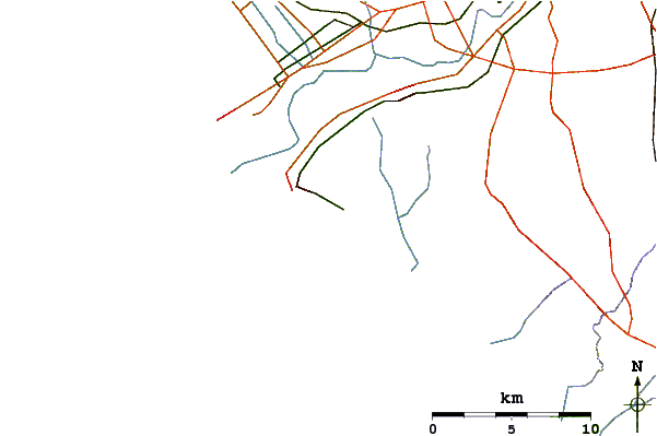 Roads and rivers around Circoletto (Rome)