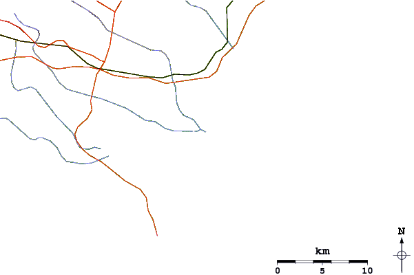 Roads and rivers around Claptons Coils