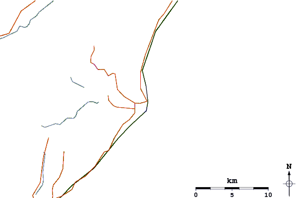 Roads and rivers around Clarence River