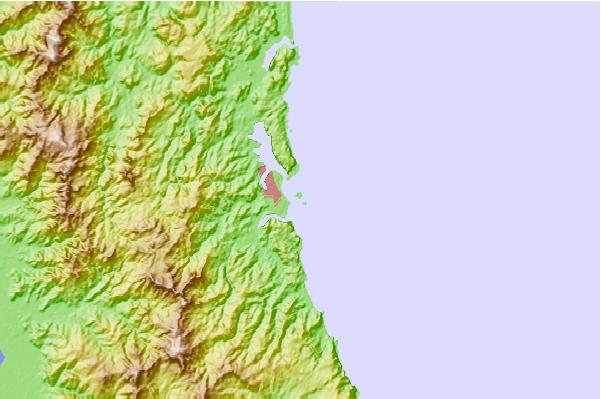 Surf spots located close to Clark Island