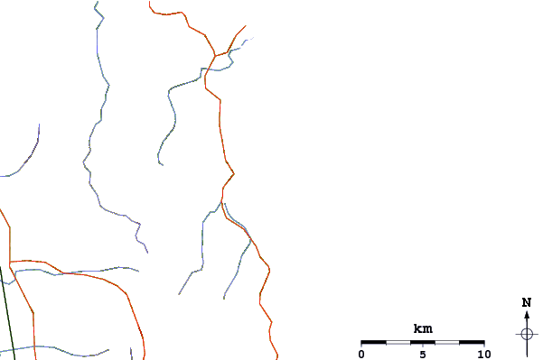 Roads and rivers around Clark Island