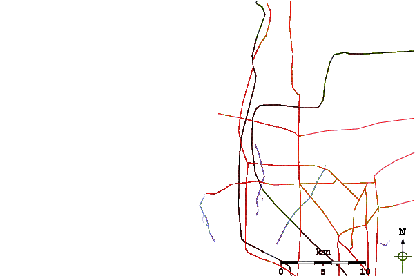 Roads and rivers around Clearwater Beach