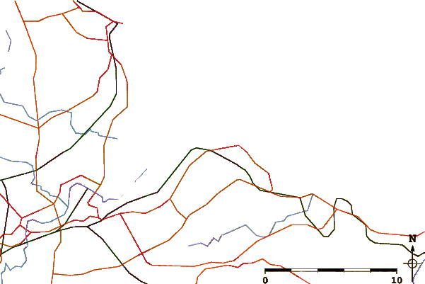 Roads and rivers around Coatham Sands