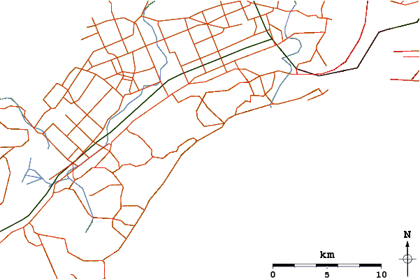 Roads and rivers around Cob Cottage